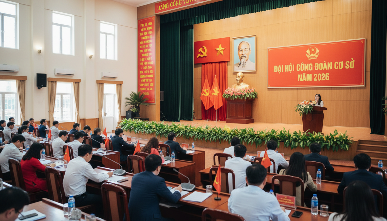 Đại hội công đoàn cơ sở là gì? Ý nghĩa và nhiệm vụ trọng tâm năm 2026